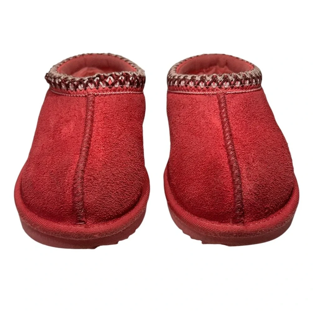 UGG Tasman Pink Suede Kids Slippers Size 9 Toddler 1019066T